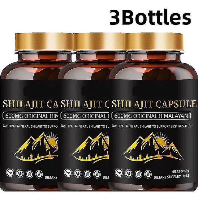 180 Capsules Himalayan Pure Shilajit 60 Caps Naturally Occurring Fulvic Acid Extract Capsules on Productcaster.