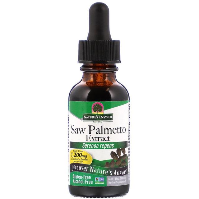 Nature's Answer Nature's Risposta, Estratto di Sega Palmetto, Senza alcool, 1.200 mg, 1 fl oz (30 ml) on Productcaster.