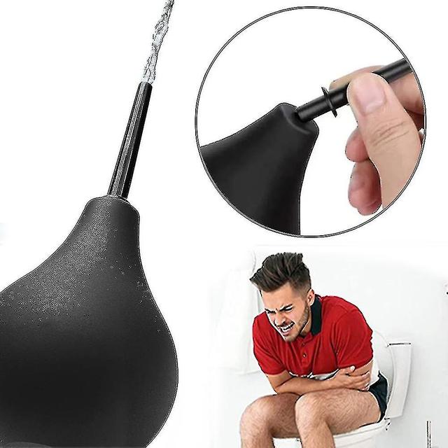 220ml Black Enema Bulb Kit Cleansing Anal Irrigator With Nozzle Unisex Men Women Colon Cleansing on Productcaster.