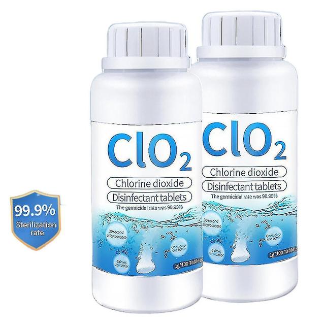 300PCS Comprimé effervescent de dioxyde de chlore de qualité alimentaire Clo2 Comprimé chimique de désinfection antibactérienne -CL Taille 3Bottle on Productcaster.