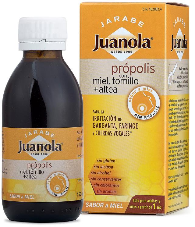 Juanola Juanola Siirappi Propolis Hunaja Timjami Altea 150ml on Productcaster.