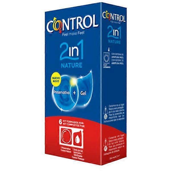 Control duo nature 2in1 condoms + gel - pack of 6 on Productcaster.