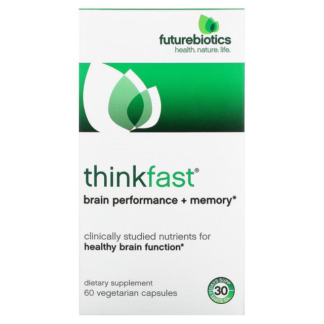 FutureBiotics, ThinkFast, Gehirnleistung + Gedächtnis, 60 vegetarische Kapseln on Productcaster.