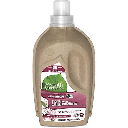 Seventh Generation Detergente líquido concentrado natural de séptima generación para ropa, vainilla de geranio 50 OZ (Paquete de 1) on Productcaster.