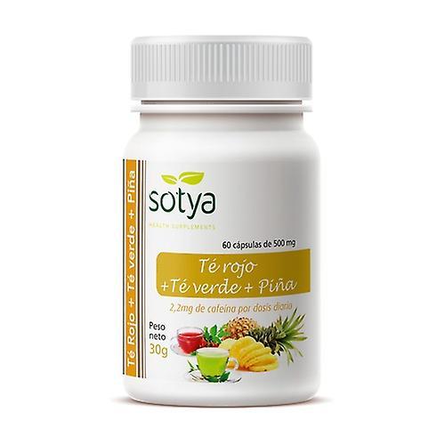 Sotya Green Tea, Red Tea and Pineapple 60 capsules of 500mg on Productcaster.