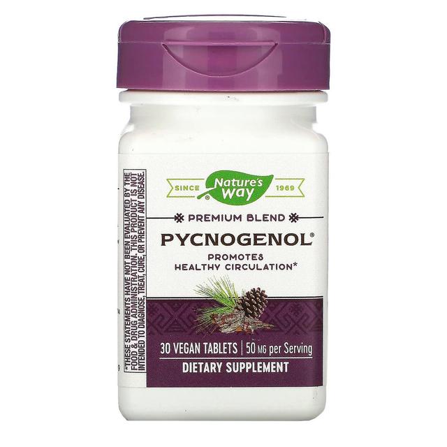 Nature's Way, Pycnogenol, 50 mg, 30 vegaanista tablettia on Productcaster.