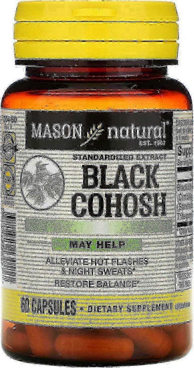 Mason Natural Black Cohosh, Hot flash reliéf, kapsule, 60 EA on Productcaster.