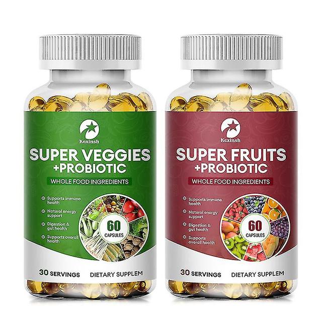 Huamade Kexinsh Super frugter og grøntsager kapsler naturlige vegetabilske probiotiske kapsel fyldt med vitaminer og mineraler 60 set on Productcaster.