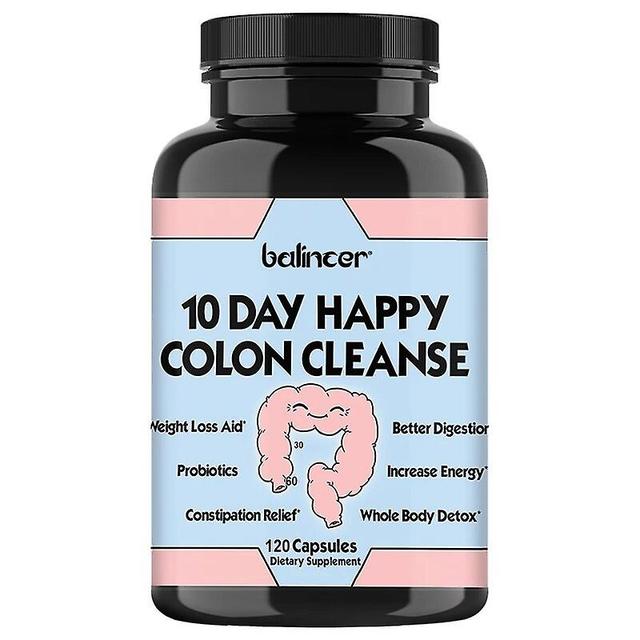 Snxijv 10 Days of Happy Colon Cleanse Digestive Support - Daily Detoxification, Constipation Relief | Non-GMO 60/120 Capsules 60pcs on Productcaster.