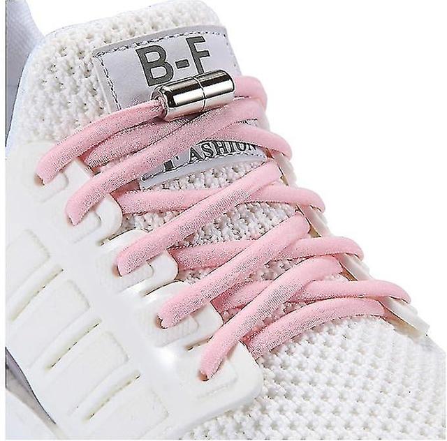 Rose 2 Paires Lacets Lastiques Pour Enfants Et Adultes| Lastiques Lacets En Caoutchouc Avec Fermetur on Productcaster.