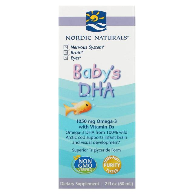 Nordic Naturals, Baby's DHA med vitamin D3, 1 050 mg, 2 fl oz (60 ml) on Productcaster.