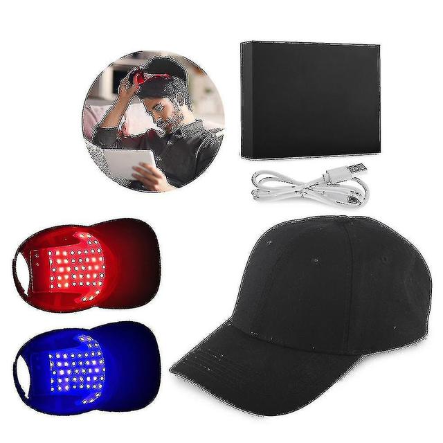 Skbcv Listo para enviar 650nm 630nm 470nn Gorra de crecimiento del cabello láser Gorra de terapia láser para regalos de crecimiento del cabello on Productcaster.