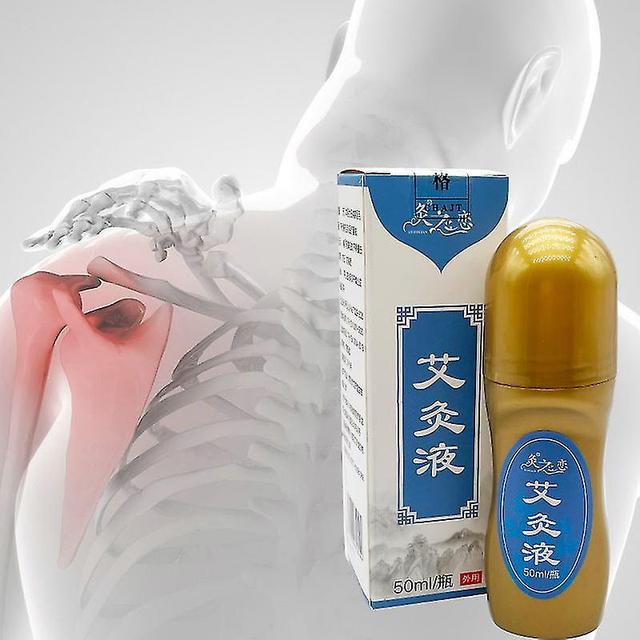 50ml Moxibustion Liquid Wormwood Extract Smokeless Chinese Acupuncture Massage Oil Muscle Joint Pain Relief Medical Plaster on Productcaster.