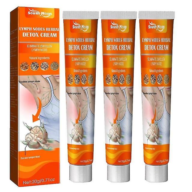 3pcs Lymph Nodes Herbal Detox Cream Anti-inchaço Linfático Detox Care Cream on Productcaster.