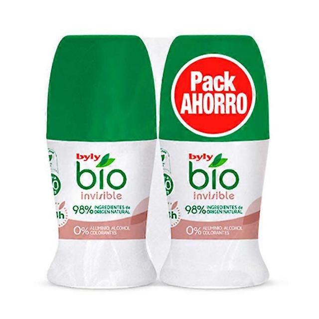 Byly bio natural 0% invisible deodorant roll on 2x50ml on Productcaster.