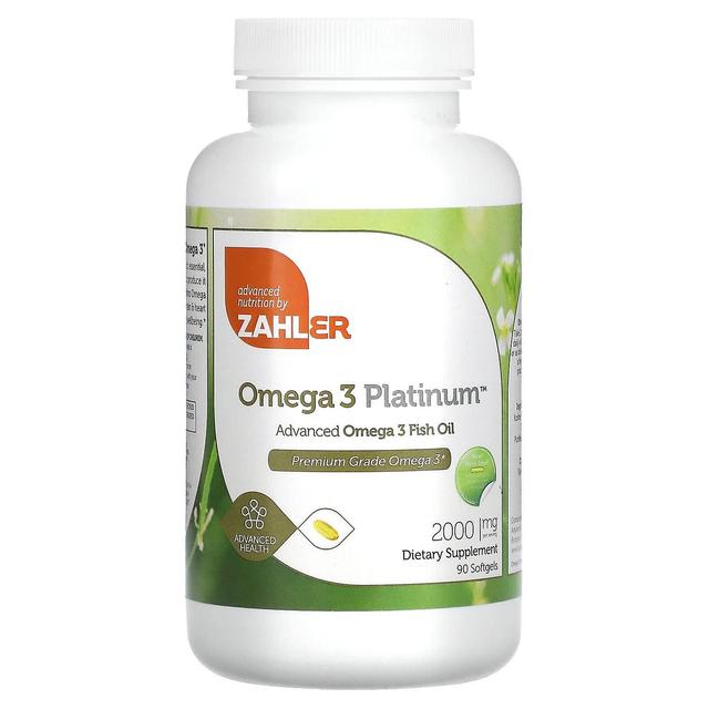 Zahler, Omega 3 Platinum, Advanced Omega 3 Fish Oil, 1,000 mg, 90 Softgels on Productcaster.