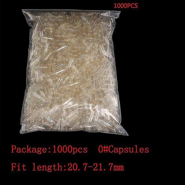 Hywell 1000pcs Standard Size 0# 1# Empty Capsules Gelatin Clear Capsules Hollow Hard Gelatin Transparent Seperated Joined Capsules Light Grey on Productcaster.