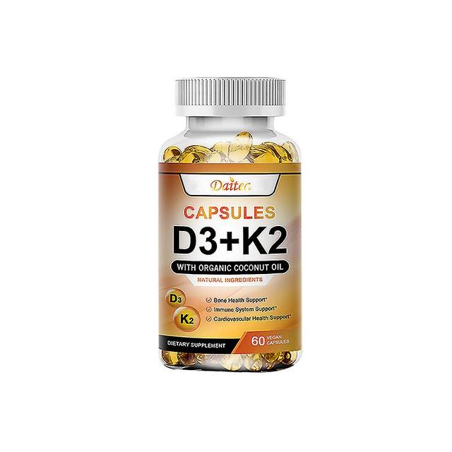 Vitamínový doplnok Vorallme K2+d3 pomáha podporovať zdravie kostí, zubov a kardiovaskulárneho systému, chráni srdce a podporuje imunitu. 60 count-1... on Productcaster.