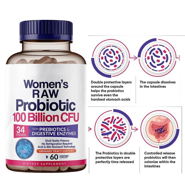 60 Probiotic Capsules Probiotic Capsules Contain Prebiotics And Digestive Enzymes Prebiotics 1pc on Productcaster.