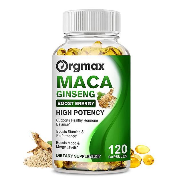 Visgaler Orgmax Ginseng Power Capsule Beauty Health Improve Energy Stamina Performance Fatigue Relief Hormone Maca For Men Free Shipping 120 pcs on Productcaster.