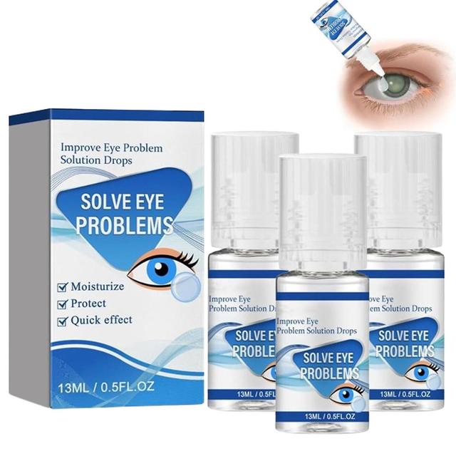 Denstyle Myopia Reversal Eye Drops, Eye Wellness Drops, Treatment Eye Problems Solution Drops, Alleviate Eye Fatigue, Clear Eyesight 3pcs on Productcaster.