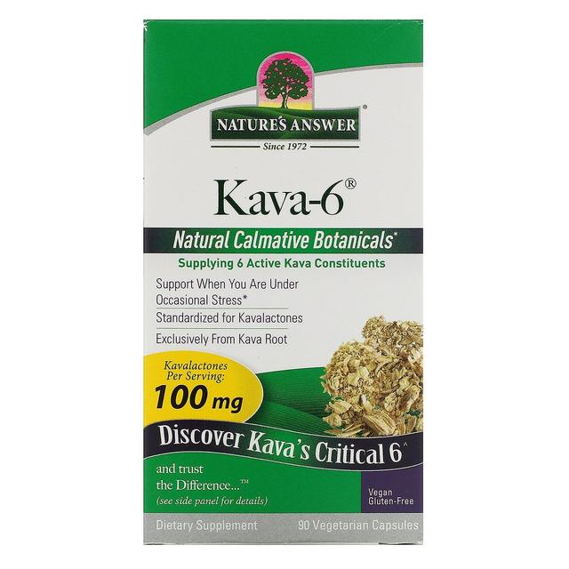 Nature's Answer, Kava-6, 90 Vegetarische Capsules on Productcaster.