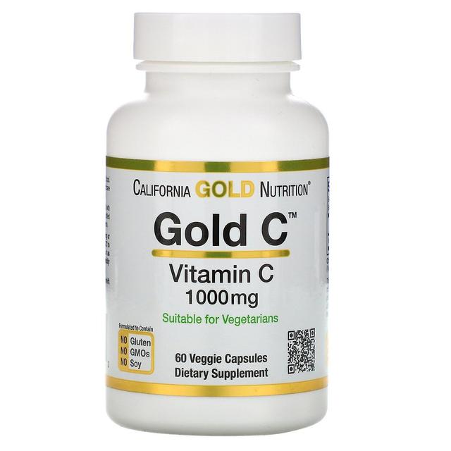 California Gold Nutrition, Gold C, Vitamin C, 1,000 mg, 60 Veggie Capsules on Productcaster.