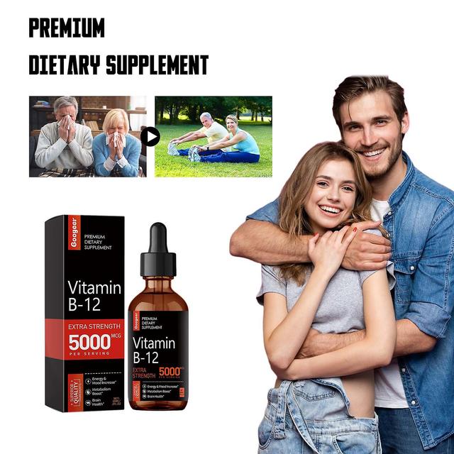 Mamusk Health Supplement Vitamin B12 Drops, 60ml Vitamin B12 Liquid, Organic Vitamin B12 Liquid For Energy, Mood, and Brain Health 3pcs on Productcaster.