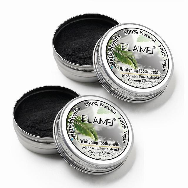 1-3x Teeth Whitening Bamboo Charcoal Tooth Powder 100% Natural Activated Carbon Strong Formula Dental Whitening Black Cleaning Powder 2pcs on Productcaster.