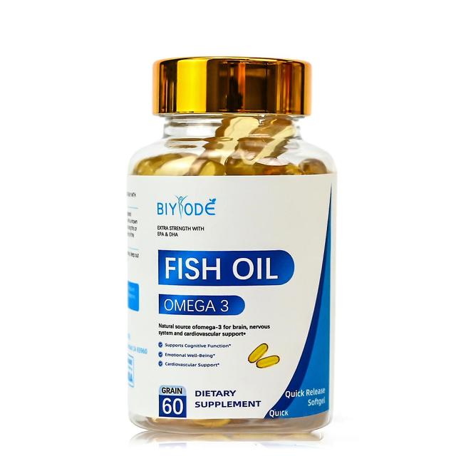 Olio di pesce Softgels Omega-3 Supplementi Acidi grassi - 90 Softgels Integratore essenziale per adulti, supporta la salute del cuore 60pcs-2bottle on Productcaster.