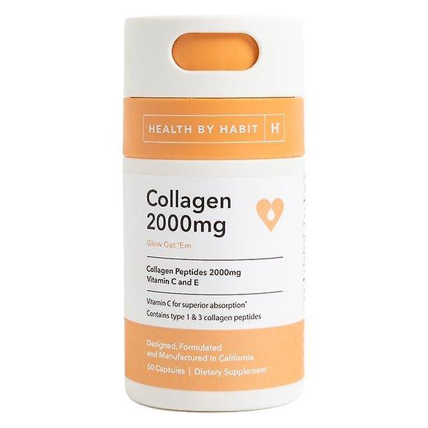 Health By Habit Integratore di collagene salute per abitudine, peptidi di collagene 2000mg, 60 capsule on Productcaster.