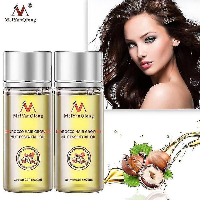 2pcs Hair Growth Essence Hair Loss Liquid Natural Pure Nut Essential Oils Promote Hair Growth Serum Health Care Essences 20ml on Productcaster.