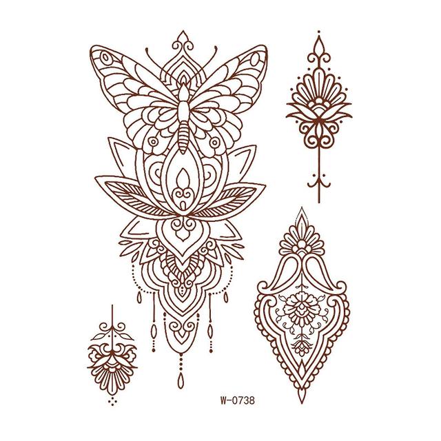 Scacv Temporary Tattoo Sticker Waterproof Diy Body Tattoo Patch Long Lasting Personalized Sticker 0738S on Productcaster.