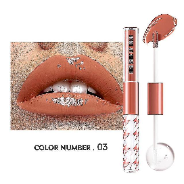 Szmtcv Double Head Lip Glaze High Shine Moisturizing No Fading Lip Gloss Waterproof Non-stick Cup Lip Stick 3 on Productcaster.