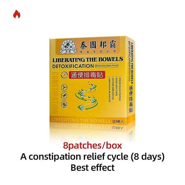 Tib Constipation Cleanse Detox Patch Stomach Pain Relief Plaster Diarrhea Bloating Intestine Gut Treatment Medicine Thailand Formula 1box 8patches on Productcaster.