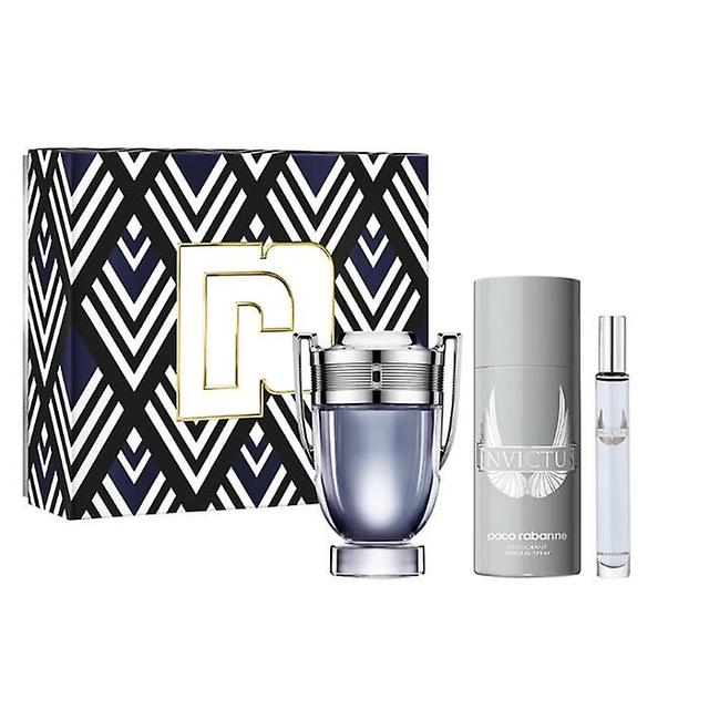 Paco Rabanne Invictus Eau de Toilette Spray 100ml Set 3 Pieces on Productcaster.