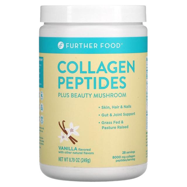 Further Food Ulteriori alimenti, peptidi di collagene più fungo di bellezza, vaniglia, 8.79 oz (249 g) on Productcaster.