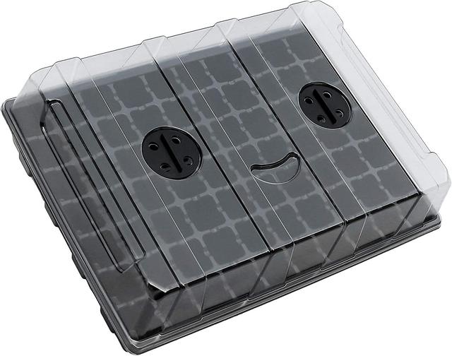 Hgbd-gardzen 5-set Garden Propagator Set, Seed Tray Kits med 200-cell, Seed Starter Tray med kupol och bas 15 "X 9" (40-cell per bricka) - 70-cells Bl on Productcaster.