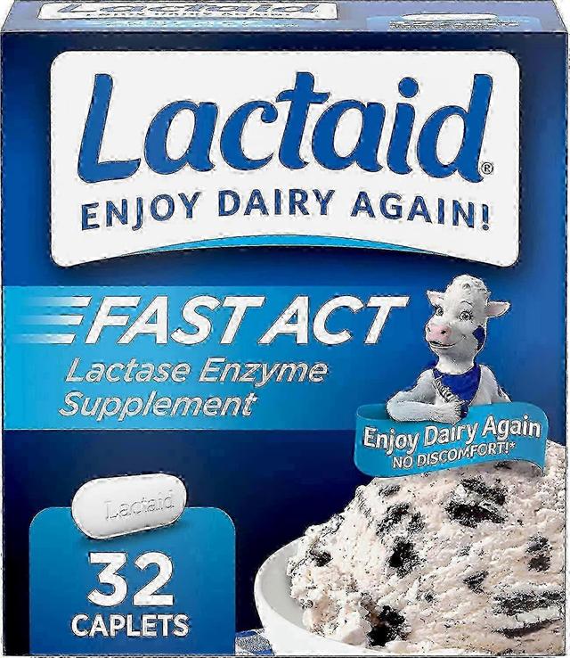 Lactaid Fast Acting, Lactase Supplement, Caplets, 32 Ea on Productcaster.