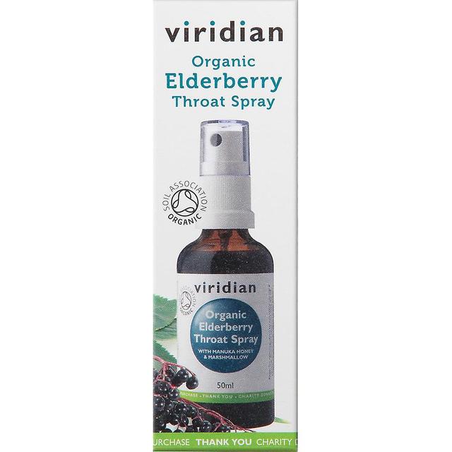 Viridian organic elderberry throat spray on Productcaster.