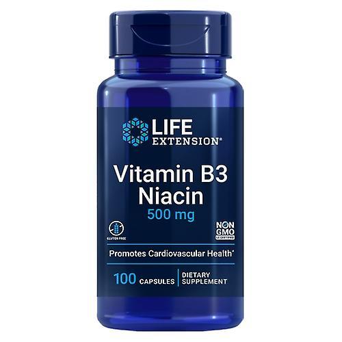 Life Extension Vitamina B3 Niacina, 500 MG, 100 cápsulas (Paquete de 6) on Productcaster.