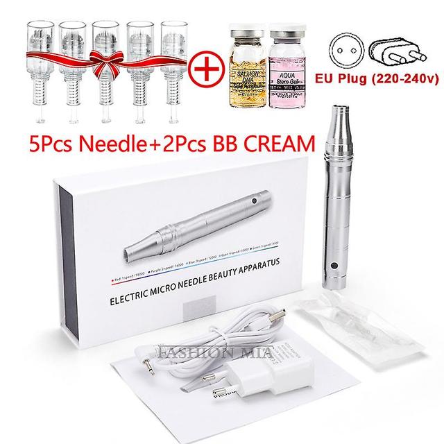 Atuto Profesional Derma Pen Maquina Microneedling Mesotherapie Derma Pen Microneedling With Schroef Needle Cartridge/protein Essence EU Plug Silver... on Productcaster.