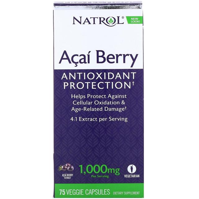 Natrol, Acai Beere, 1.000 mg, 75 vegetarische Kapseln on Productcaster.