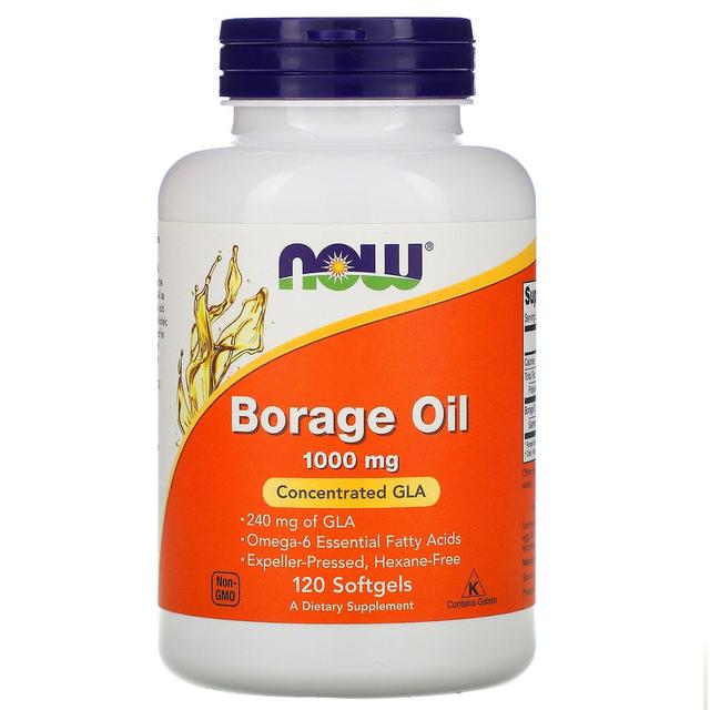 Now Foods, Borage Oil, Concentration GLA , 1,000 mg, 120 Softgels on Productcaster.