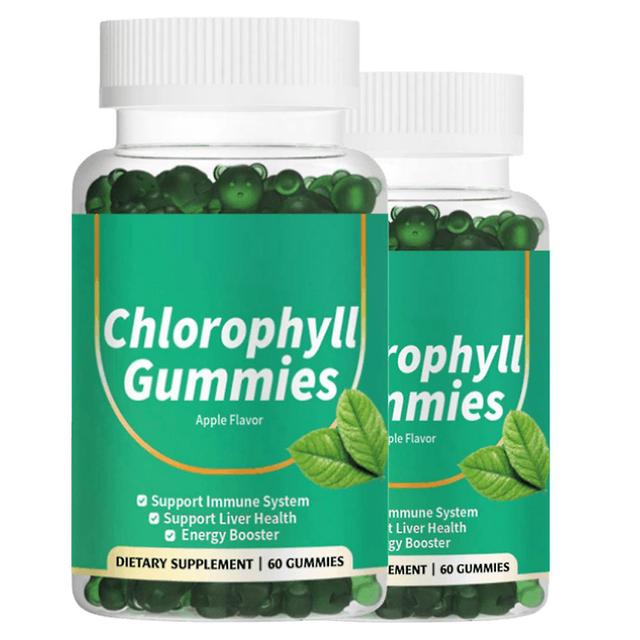 Bonbons gélifiés à la chlorophylle 60ct pour femmes et hommes, supplément de potassium à l’extrait de chlorophylle à haute absorption, soutient l’é... on Productcaster.