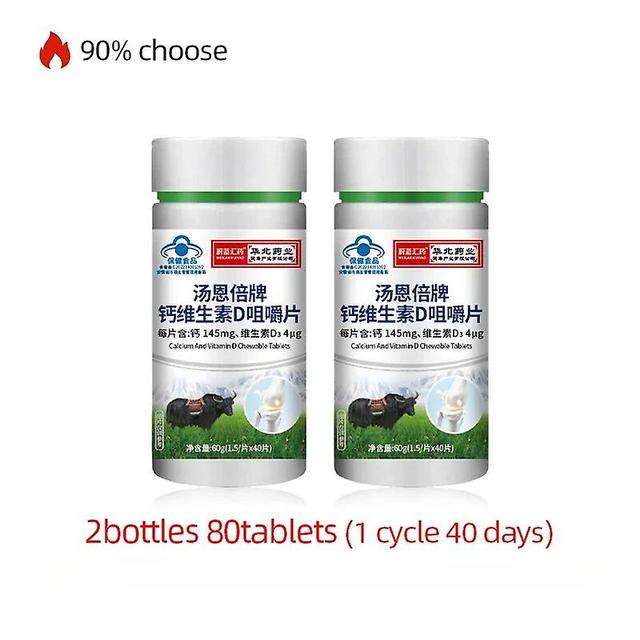 Tib Calcium Vitamin D Chewable Tablets Health Food Joint Pain Arthritis Promote Bone Strength Growth Health Nutrition Supplements 2bottles hot sale on Productcaster.