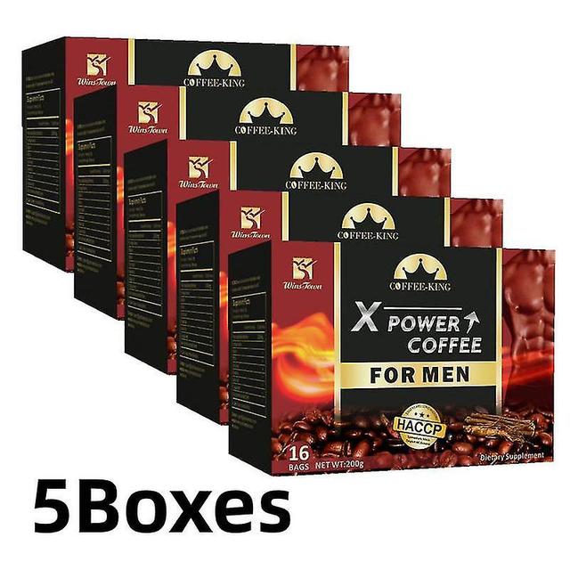 Café de ginseng Café de maca X Power For Men Aumento de energía Deseo sexual - 16pcs 5 cajas on Productcaster.