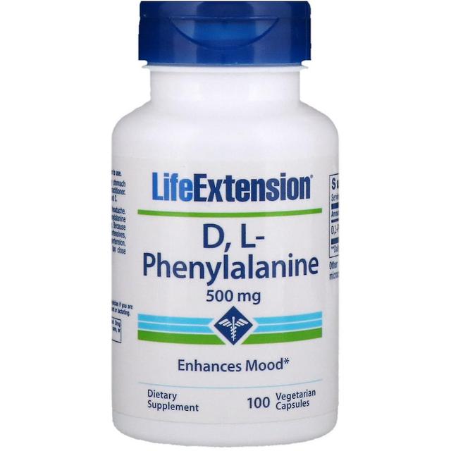 Life Extension, D, L-Phenylalanine, 500 mg, 100 Vegetarian Capsules on Productcaster.