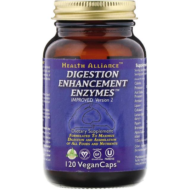 HealthForce Superfoods, Digestion Enhancement Enzymes, 120 VeganCaps on Productcaster.