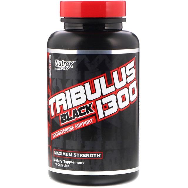 Nutrex Research, Tribulus Black 1300, Suporte de testosterona, 120 cápsulas on Productcaster.